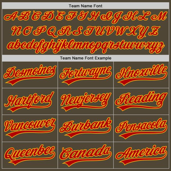 Custom Olive Red-Gold Authentic Salute To Service Baseball Jersey - Image 4