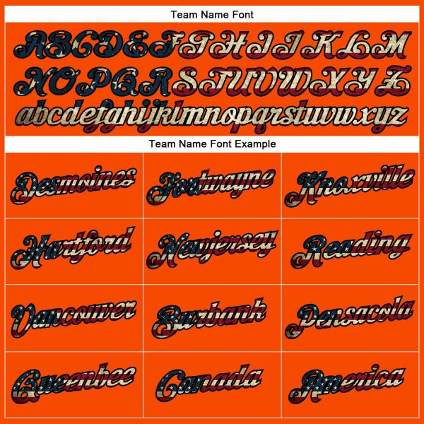 Custom Orange Vintage USA Flag-Black Performance T-Shirt - Image 3