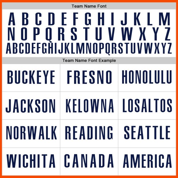 Custom Orange Navy-White Authentic Baseball Jersey - Image 4