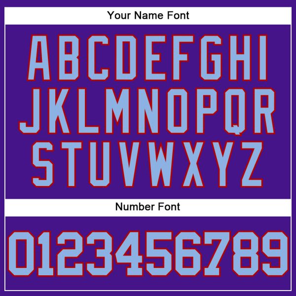 Custom Purple Light Blue-Red Mesh Authentic Throwback Baseball Jersey - Image 5