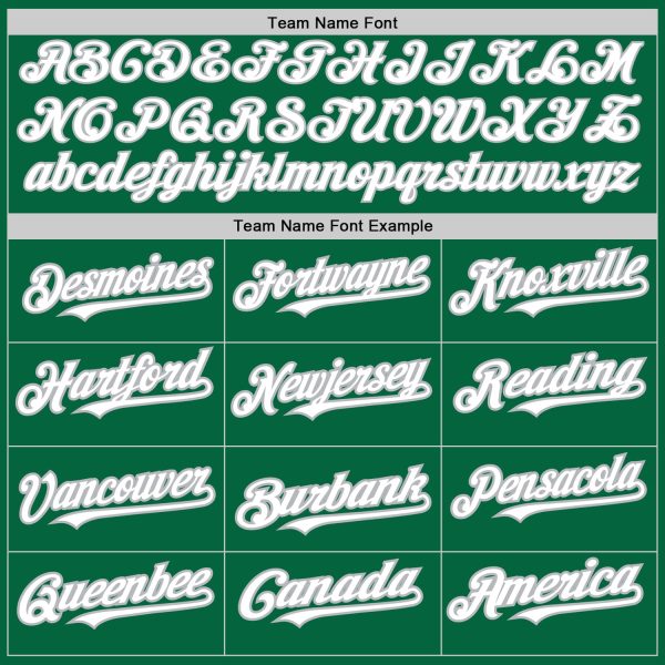 Custom Kelly Green White-Gray Authentic Raglan Sleeves Baseball Jersey - Image 4