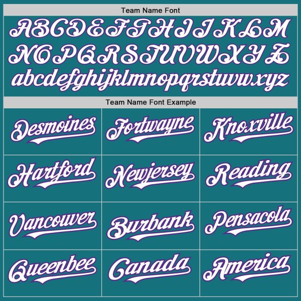 Custom Teal White-Purple Authentic Raglan Sleeves Baseball Jersey - Image 4