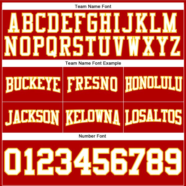 Custom Stitched Red White-Gold Football Pullover Sweatshirt Hoodie - Image 3