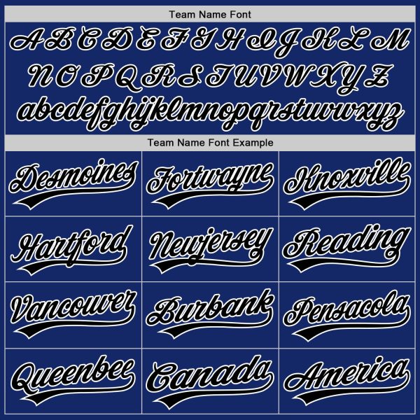 Custom Royal White Pinstripe Black Authentic Baseball Jersey - Image 4