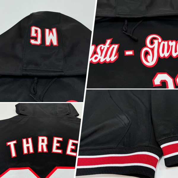 Custom Stitched Royal Orange-White Sports Pullover Sweatshirt Hoodie - Image 2