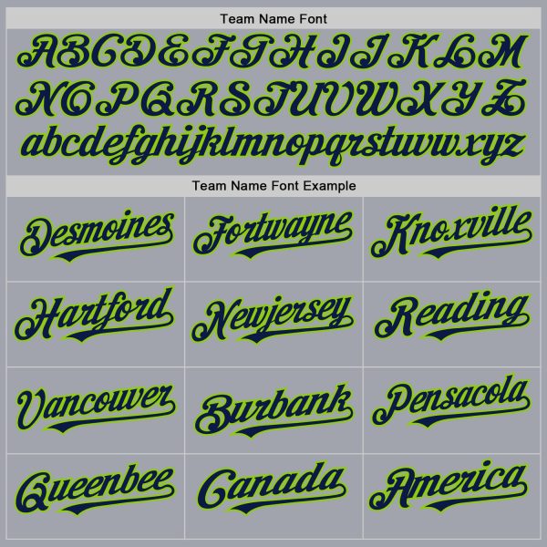 Custom Gray Navy-Neon Green Authentic Sleeveless Baseball Jersey - Image 3