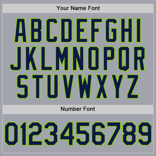 Custom Gray Navy-Neon Green Authentic Sleeveless Baseball Jersey - Image 4