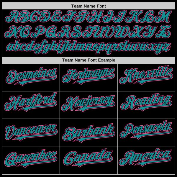 Custom Black Pink-Teal Authentic Sleeveless Baseball Jersey - Image 3
