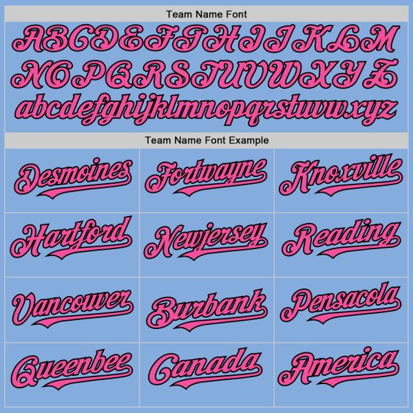Custom Light Blue Pink-Black Authentic Sleeveless Baseball Jersey - Image 3