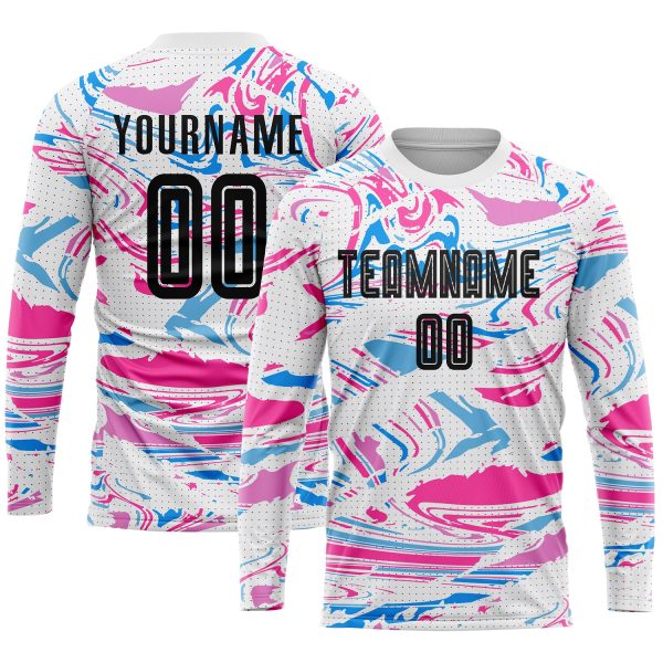 Custom Figure Black-Pink Sublimation Soccer Uniform Jersey - Image 3