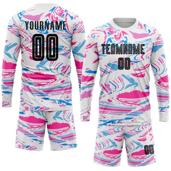 Custom Figure Black-Pink Sublimation Soccer Uniform Jersey - Image 4