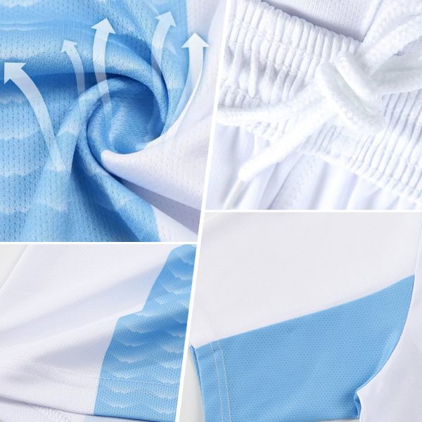 Custom Black Red-White Pinstripe Sublimation Soccer Uniform Jersey - Image 3