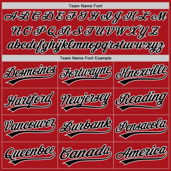 Custom Red Black-White Two-Button Unisex Softball Jersey - Image 4