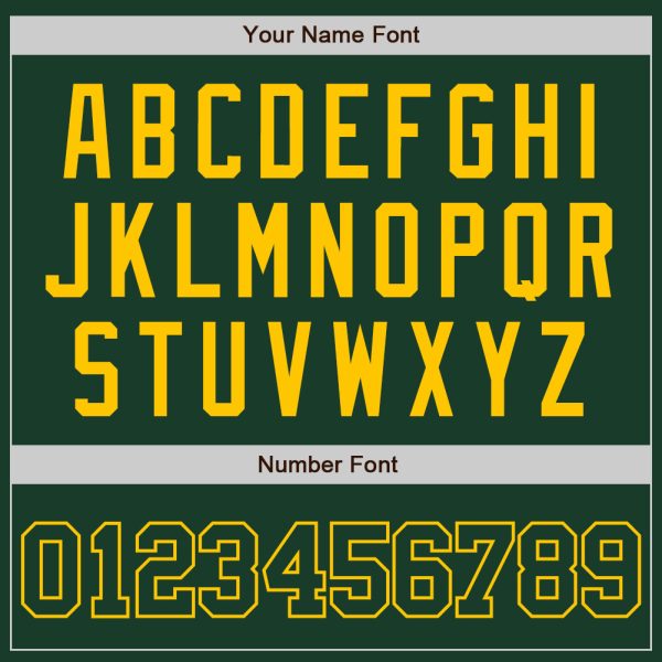 Custom Green Green-Yellow Two-Button Unisex Softball Jersey - Image 5