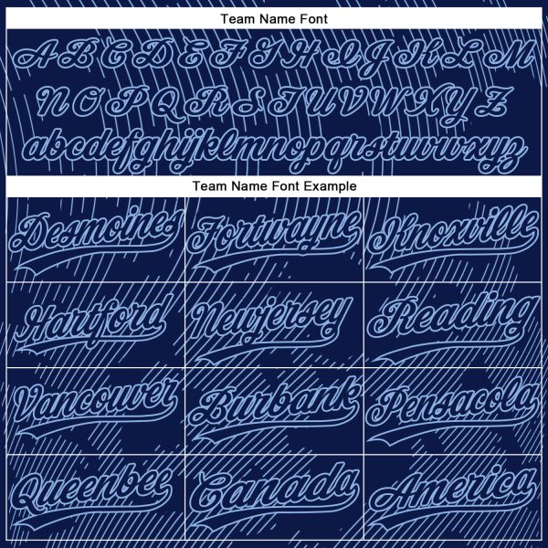 Custom Navy Light Blue 3D Pattern Curve Lines Two-Button Unisex Softball Jersey - Image 4
