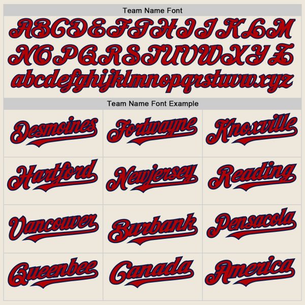 Custom Cream Navy Pinstripe Red Two-Button Unisex Softball Jersey - Image 4