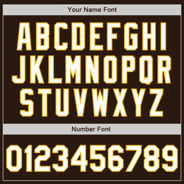 Custom Brown Gold Pinstripe White Two-Button Unisex Softball Jersey - Image 5
