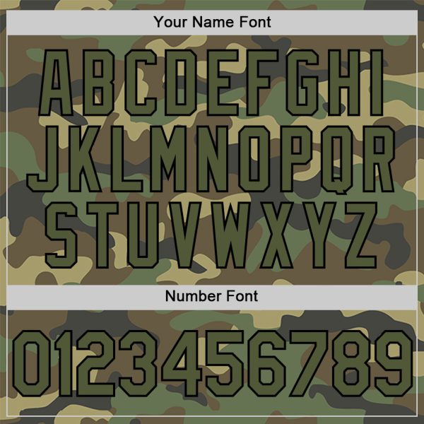 Custom Camo Olive-Black Salute To Service Two-Button Unisex Softball Jersey - Image 5