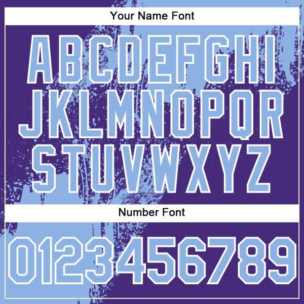 Custom Light Blue Purple-White 3D Pattern Abstract Brush Stroke Two-Button Unisex Softball Jersey - Image 5