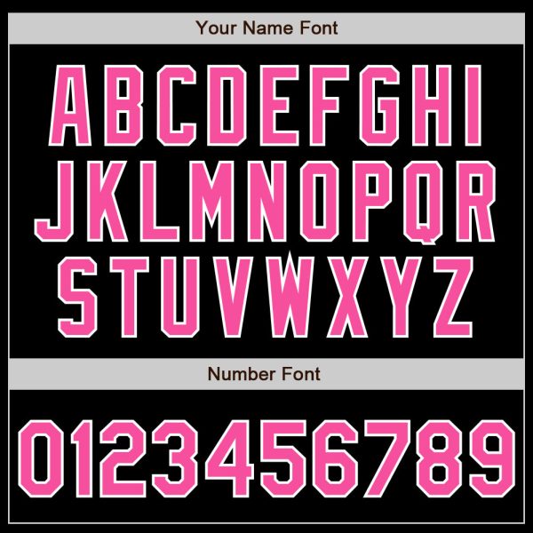 Custom Black Pink Red-White Authentic Split Fashion Baseball Jersey - Image 4