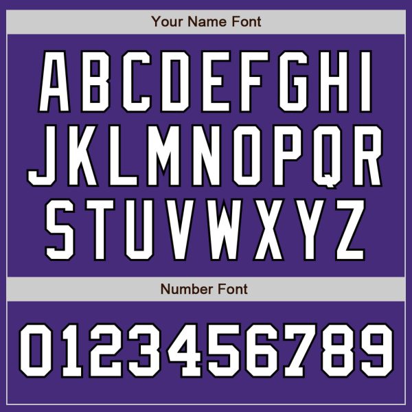 Custom Purple White-Black Authentic Two Tone Baseball Jersey - Image 5