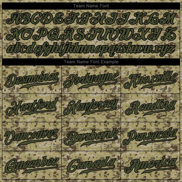 Custom Camo Olive-Black Authentic Salute To Service Baseball Jersey - Image 4
