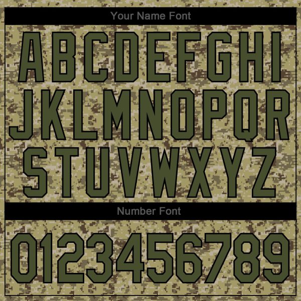 Custom Camo Olive-Black Authentic Salute To Service Baseball Jersey - Image 5