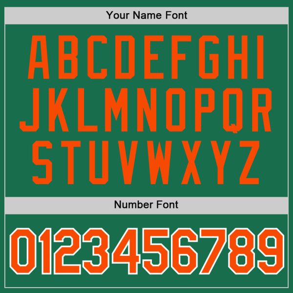 Custom Kelly Green Orange-White Performance T-Shirt - Image 3