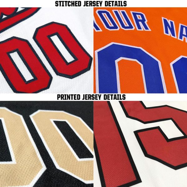 Custom White Black-Gold Baseball Jersey - Image 6