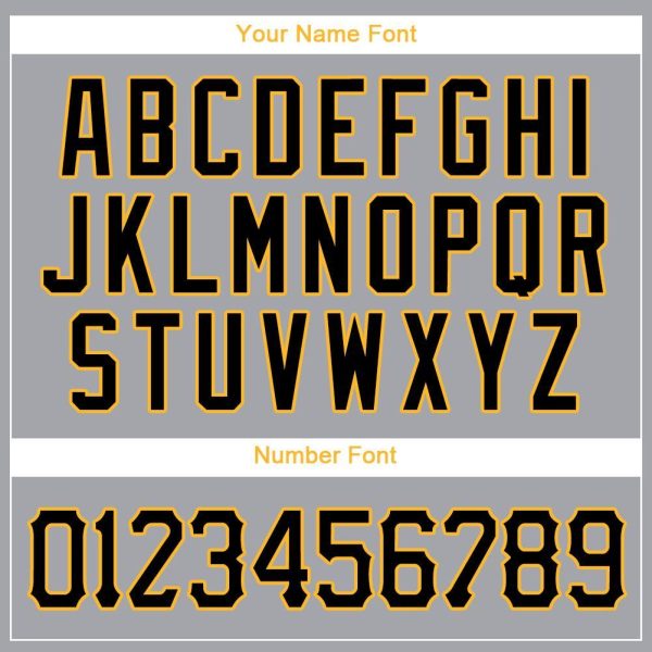 Custom Gray Black-Gold Baseball Jersey - Image 4