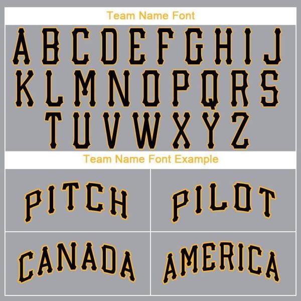 Custom Gray Black-Gold Baseball Jersey - Image 5