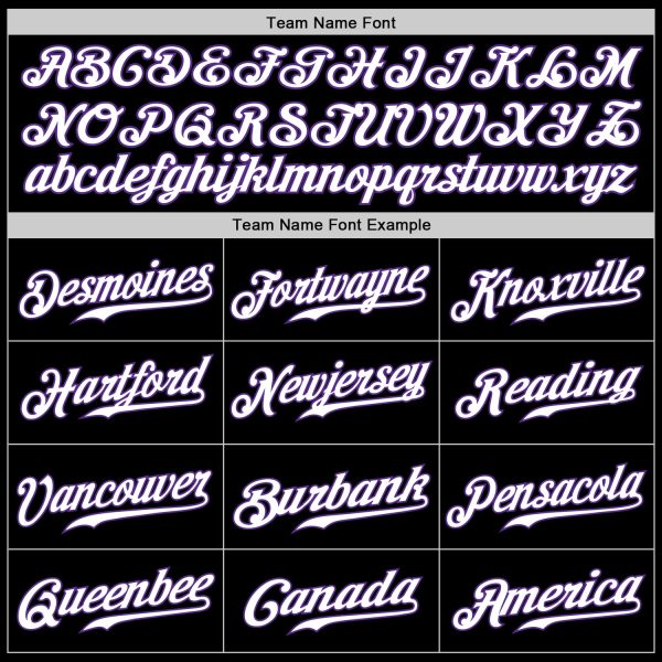 Custom Black Purple-Teal Authentic Split Fashion Baseball Jersey - Image 5