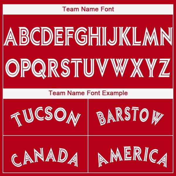 Custom Red White Baseball Jersey - Image 5