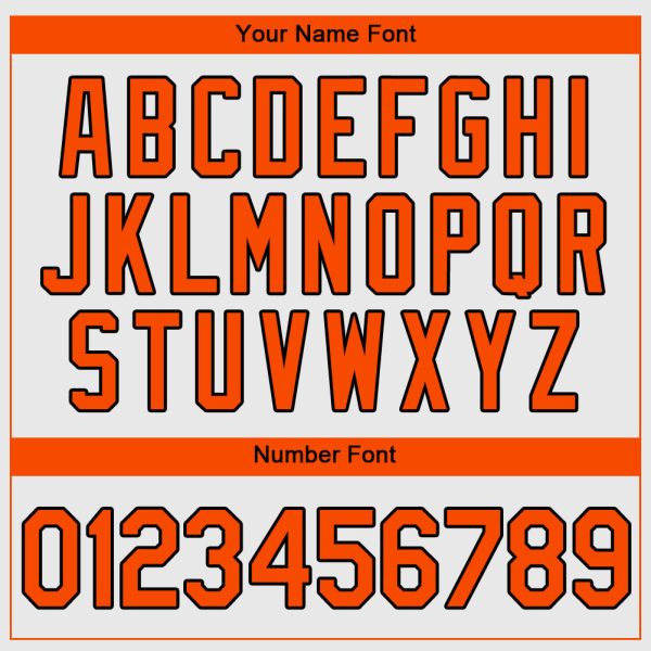 Custom White Orange-Black Authentic Baseball Jersey - Image 4
