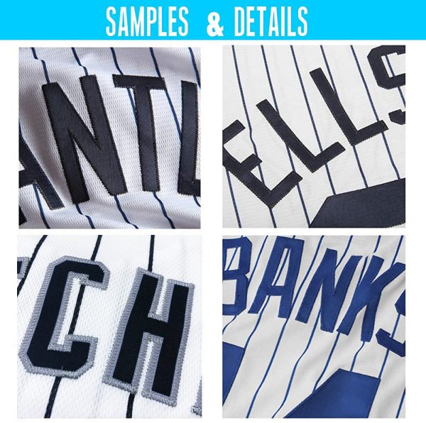 Custom White Red Pinstripe Red-Black Authentic American Flag Fashion Baseball Jersey - Image 6