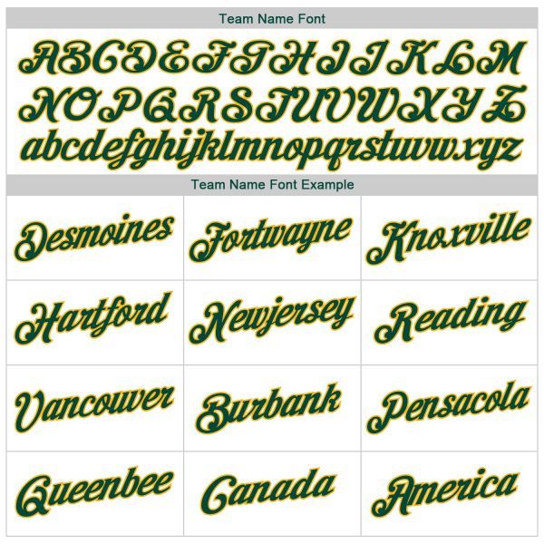 Custom White Green-Gold Authentic Baseball Jersey - Image 4