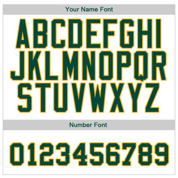 Custom White Green-Gold Authentic Baseball Jersey - Image 5